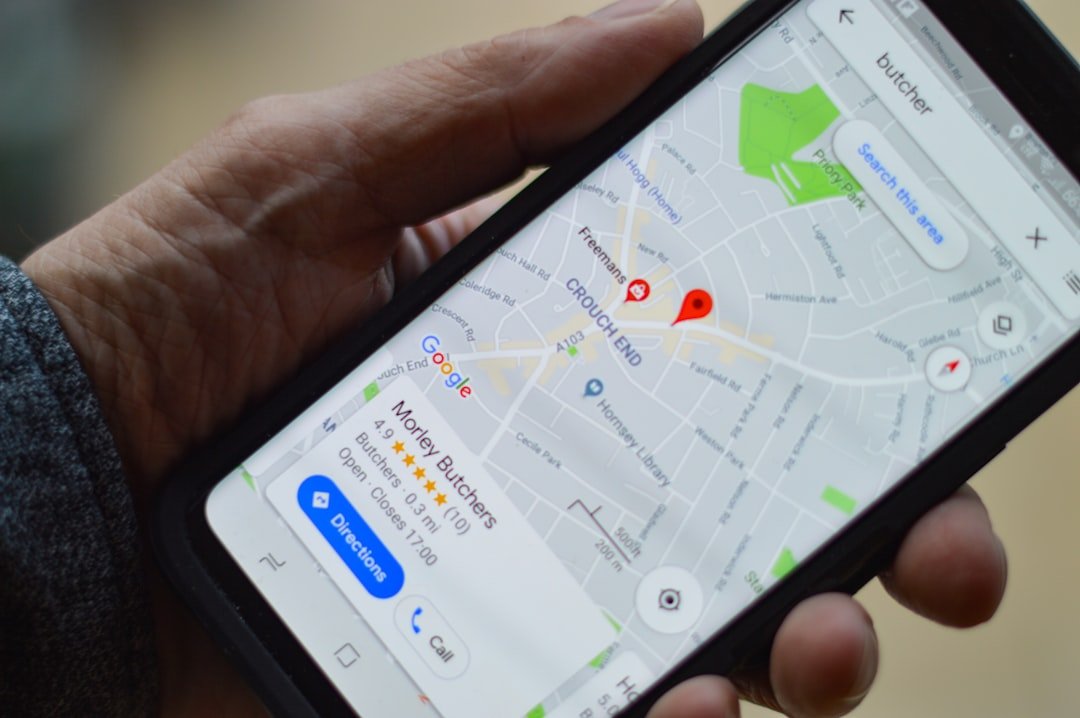 Local SEO and Google Business Profile research on a smartphone
