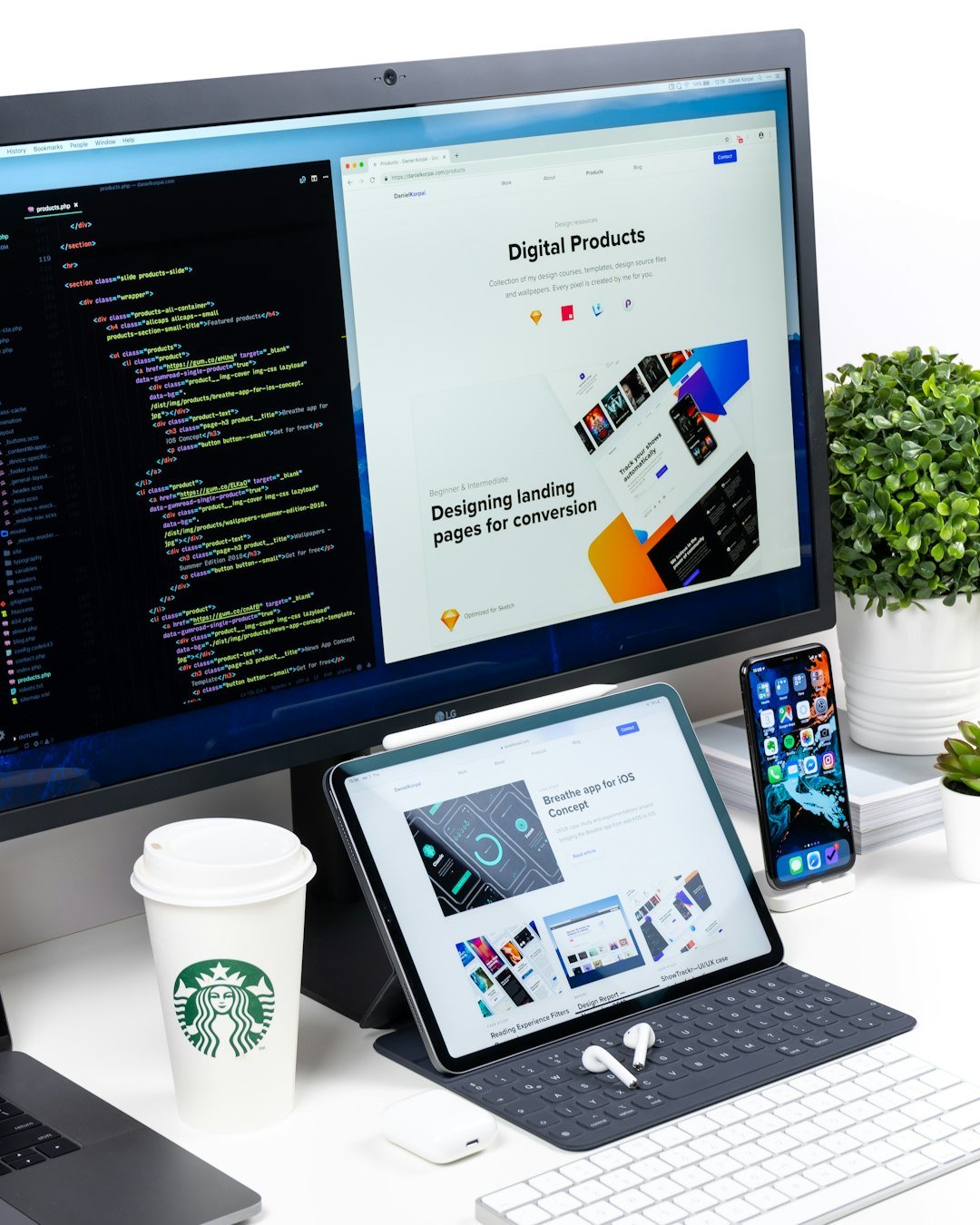 Responsive mobile-friendly website design displayed on desktop and smartphone